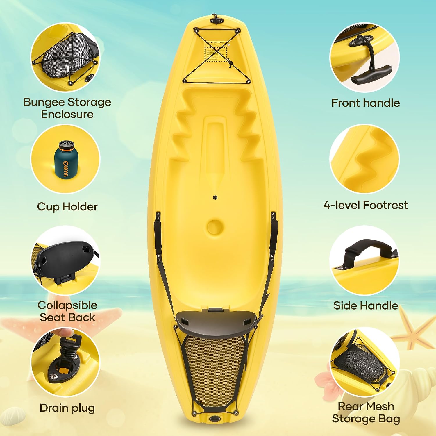 Kürekli Kayak 6.5 FT Sert Gövd - Fishing Boat Paddle incelemesi ve fiyatı