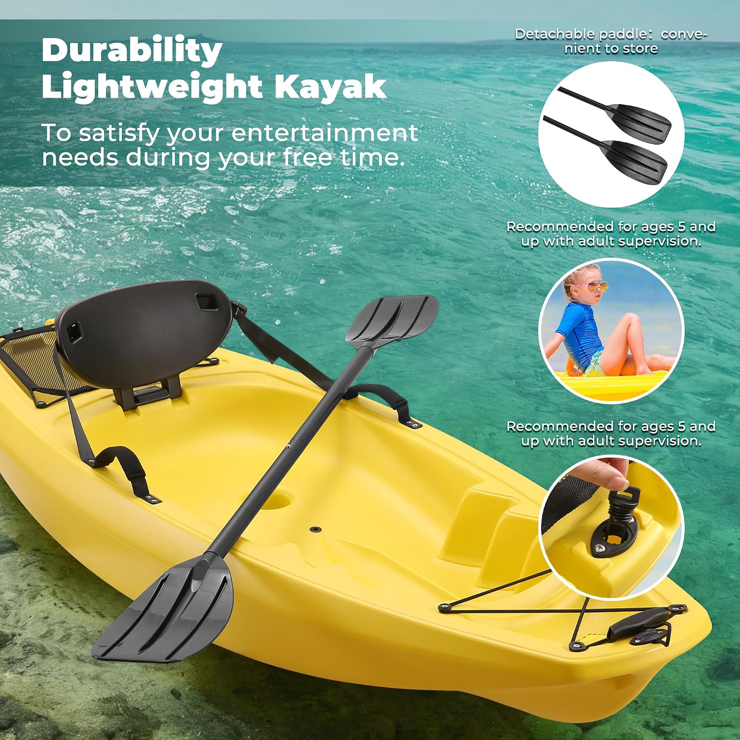 Kürekli Kayak 6.5 FT Sert Gövd - Fishing Boat Paddle incelemesi ve fiyatı
