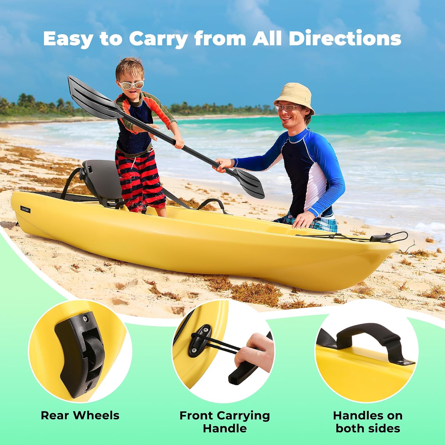 Kürekli Kayak 6.5 FT Sert Gövd - Fishing Boat Paddle incelemesi ve fiyatı